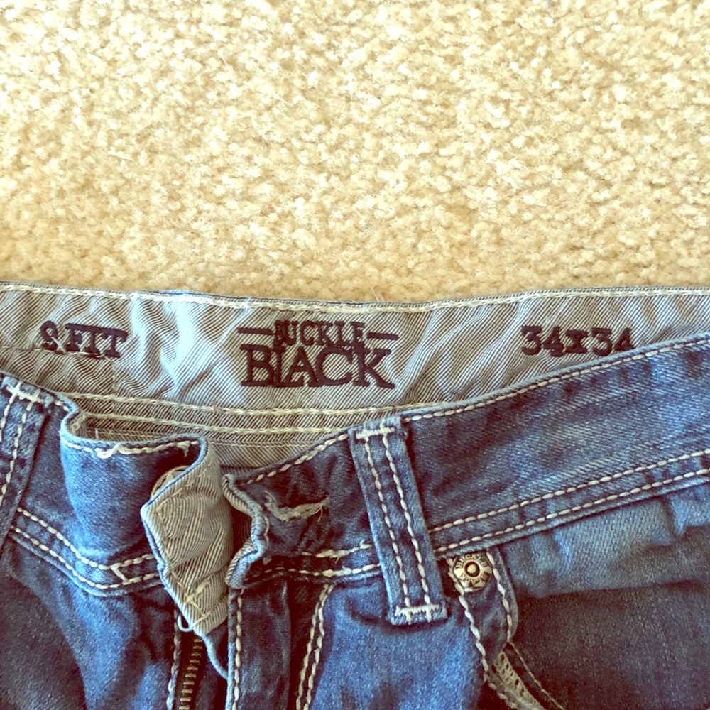 Buckle Black loose fit jeans